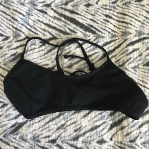 Jolyn Black Tie Back Bikini Top